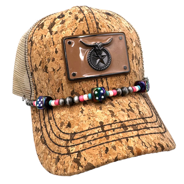 Rainbow Dice Navajo Bead Trucker Cap Chain