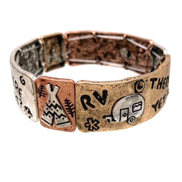 RV There Yet? Fun Camper Stretch Bracelet