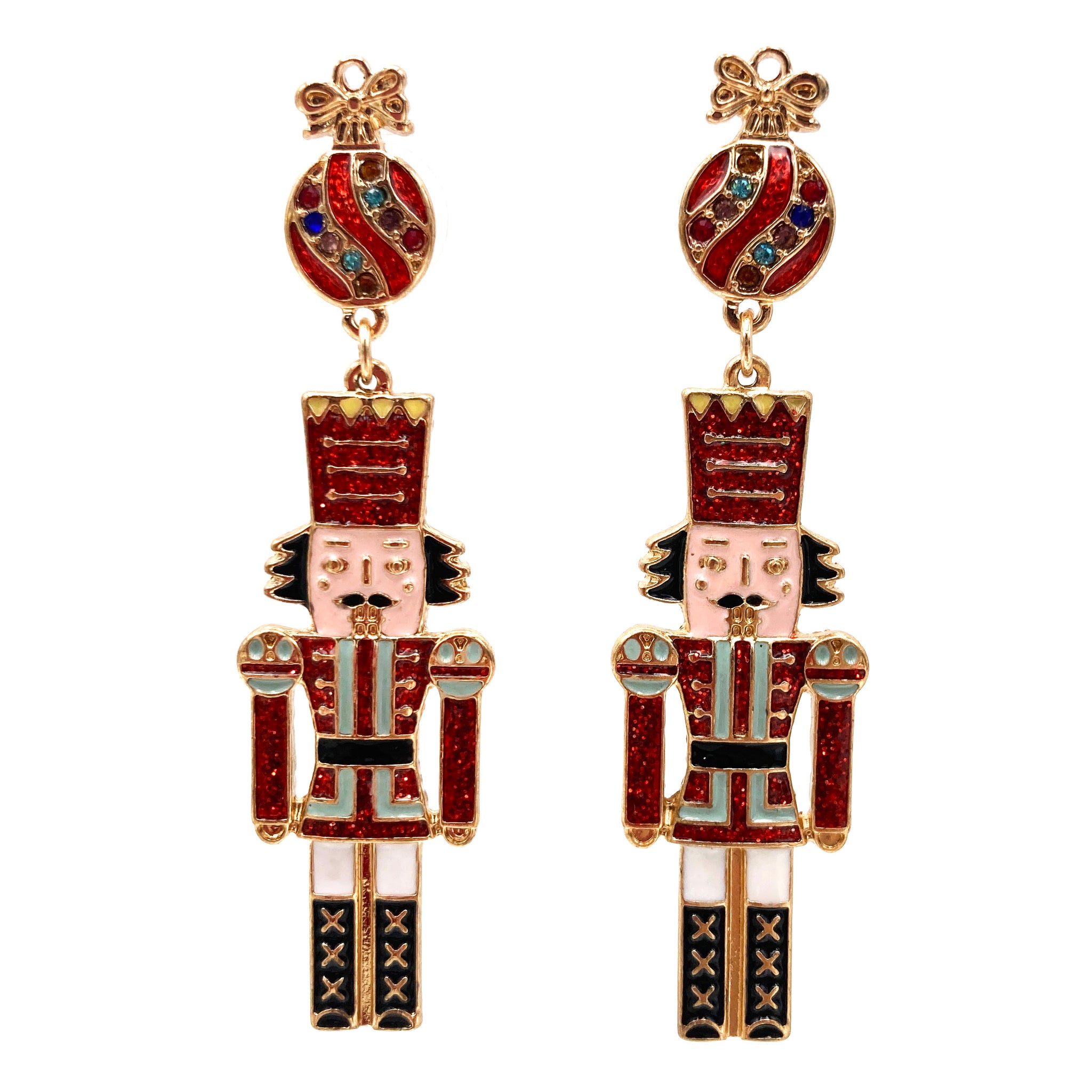 Nutcracker Merry Christmas Earrings