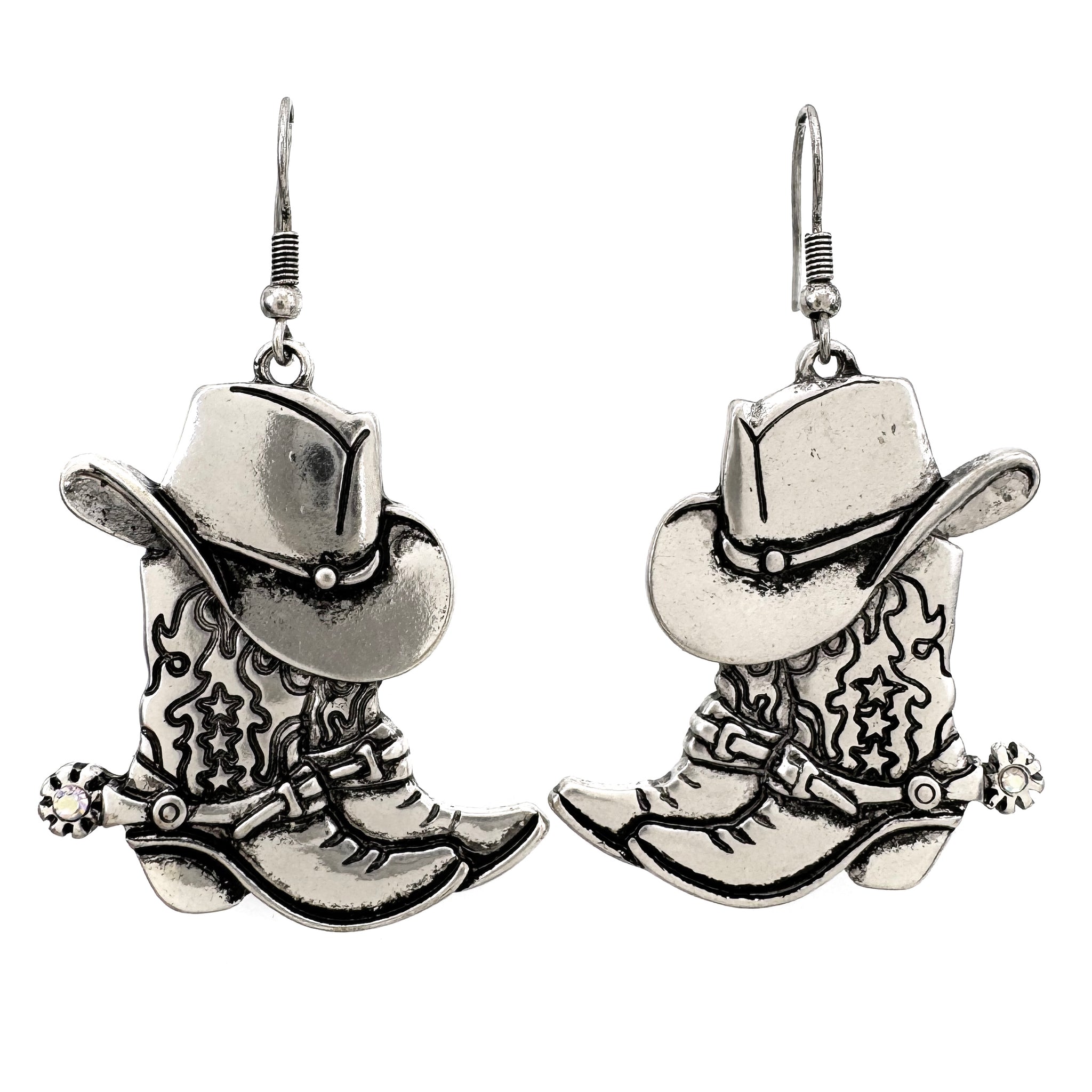 Cowboy Hat and Boots with the Spurs Earrings