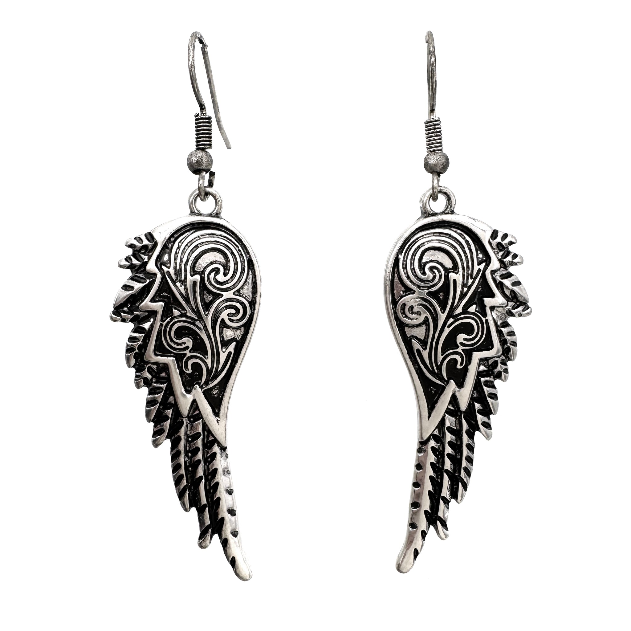 Folded Angel Wing Earrings