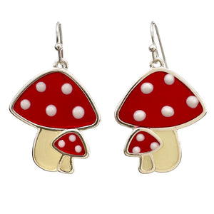 Red Mushroom Earrings