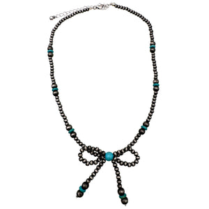 Ribbon Style Turquoise Navajo Beads Necklace