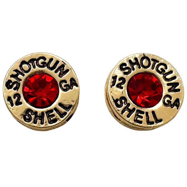 Bullet Shell Rhinestone Western Earring