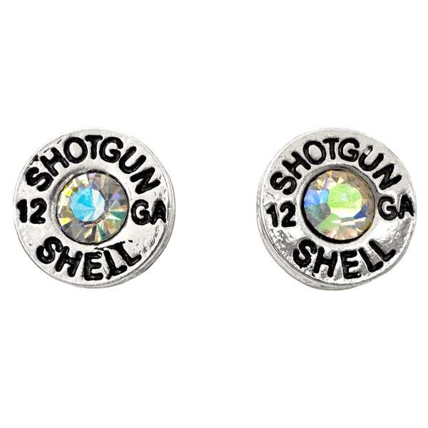 Bullet Shell Rhinestone Western Earring