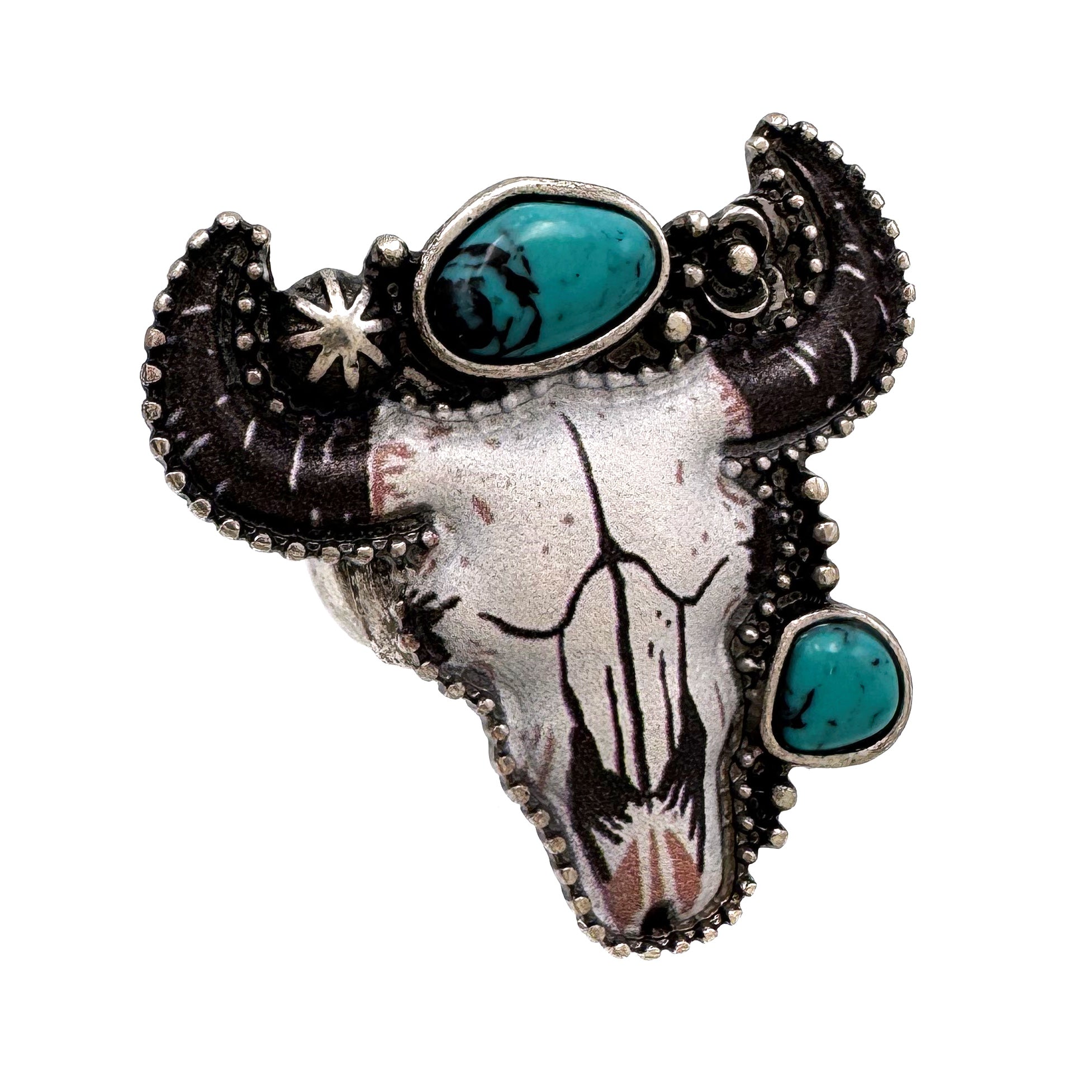Longhorn Skull Stretch Ring