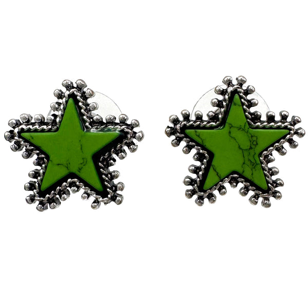 Turquoise Star Stud Earrings