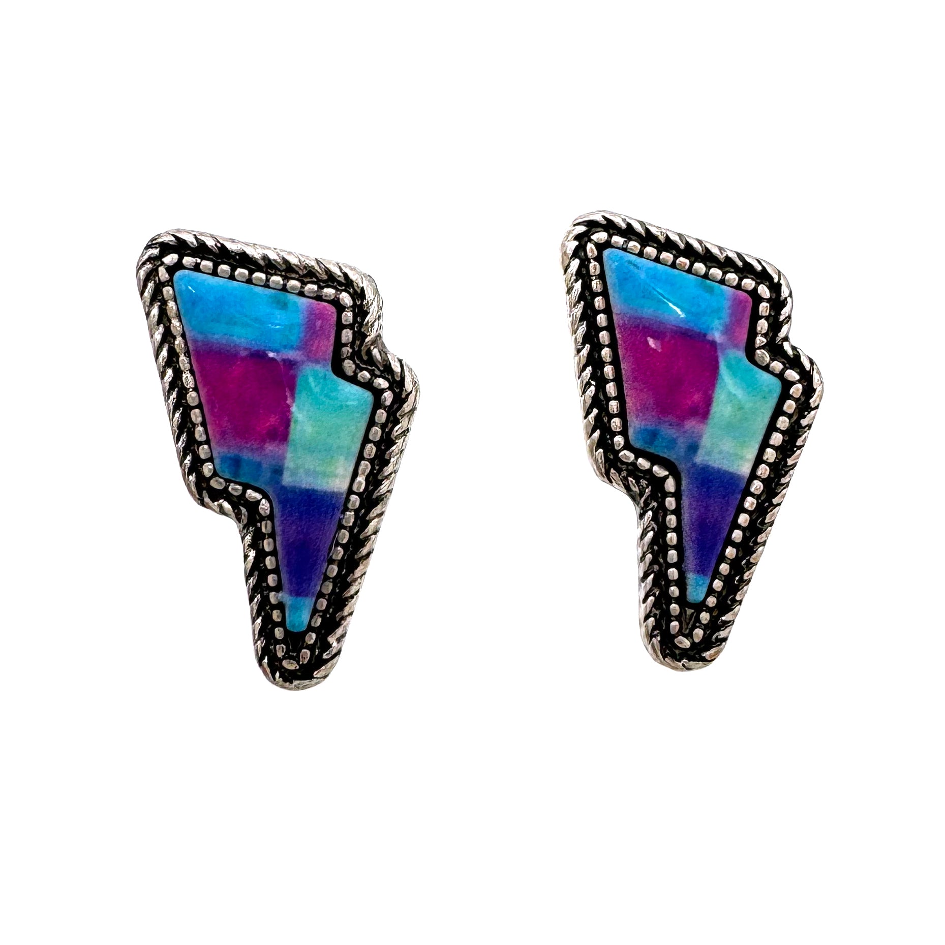 Lightning Bolt Stud Earrings
