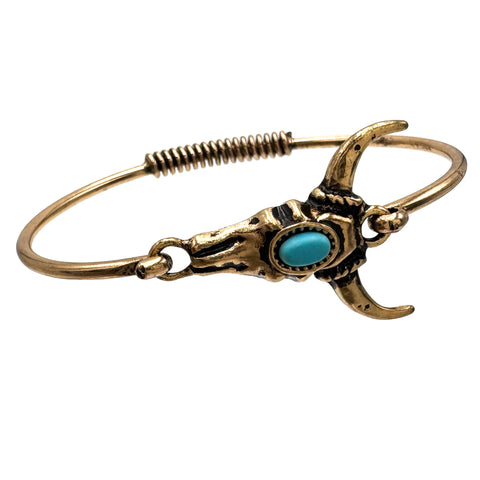 Gold Longhorn Bangle