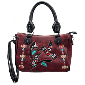 Native Embroidered Hummingbird Crossbody Purse