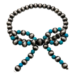 Ribbon Style Turquoise Navajo Beads Bracelet