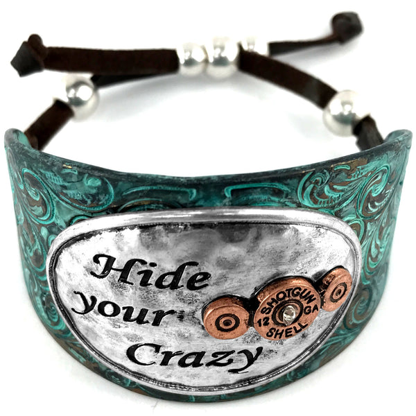 Hide Your Crazy Bullet Western Bracelet Cuff