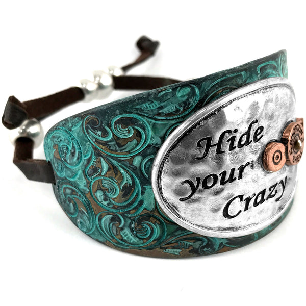 Hide Your Crazy Bullet Western Bracelet Cuff