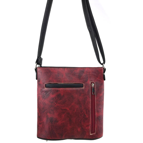 Cross Flower Blossom Western Crossbody Purse