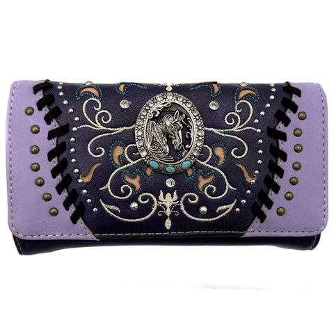 Western Floral Horse Wallet