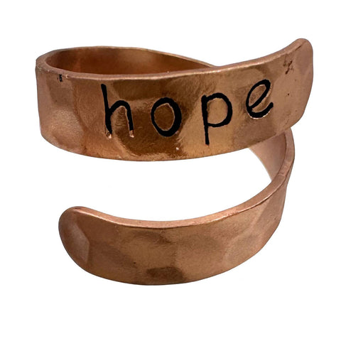 Hope Engraved Metal Ring