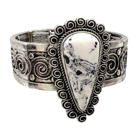 Bohemian Western Teardrop Stone Bracelet