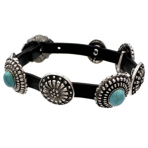 Turquoise Western Concho Belt Style Bracelet