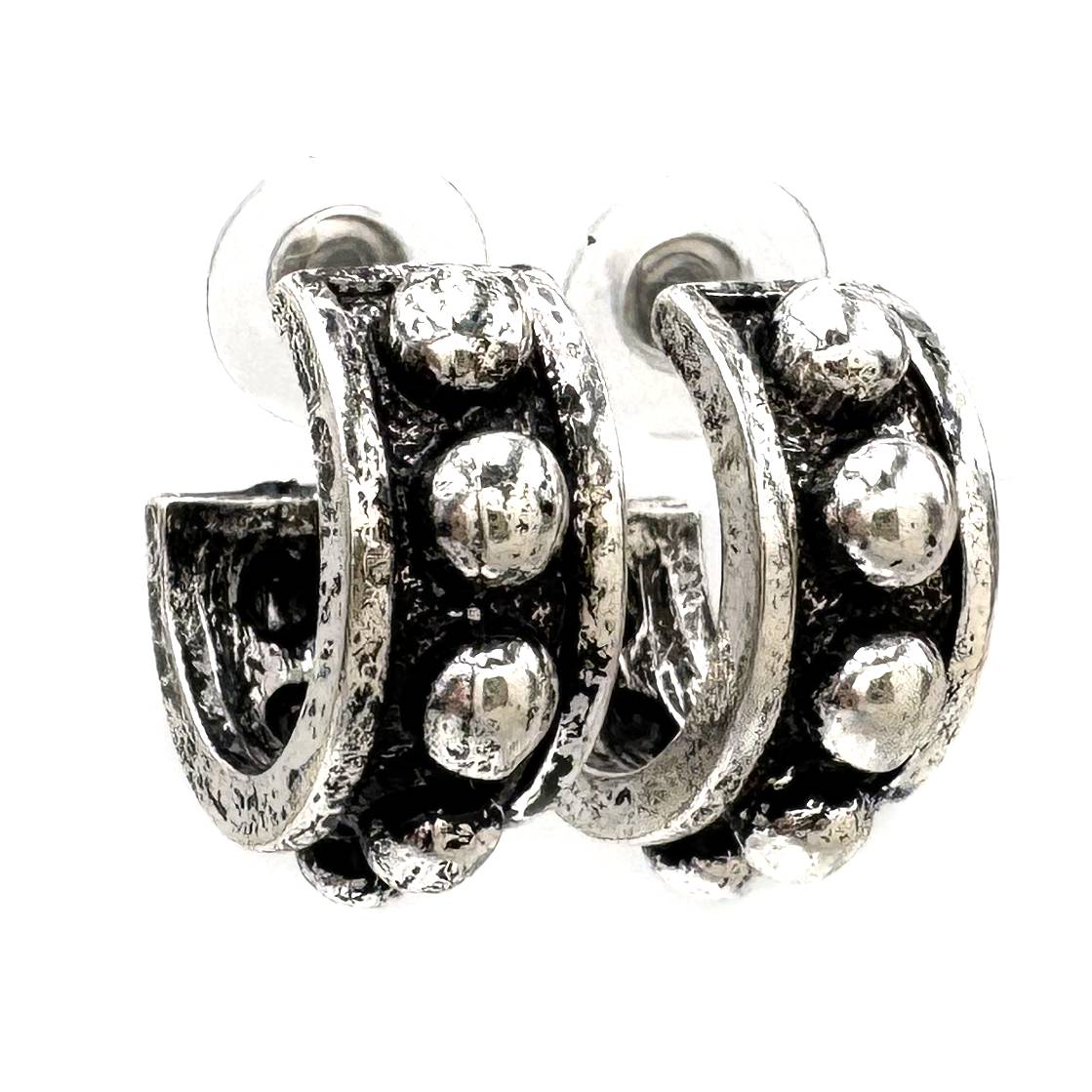 Ball Metal Hoop Earrings