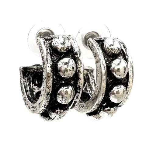 Ball Metal Hoop Earrings