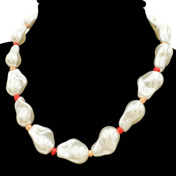 Baroque Pearl Beaded Necklace