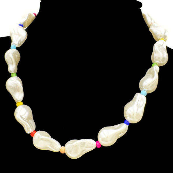 Baroque Pearl Beaded Necklace