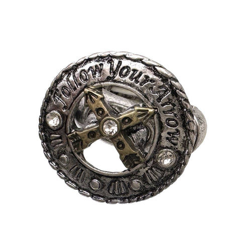 Follow Your Arrow Stretch Circle Ring