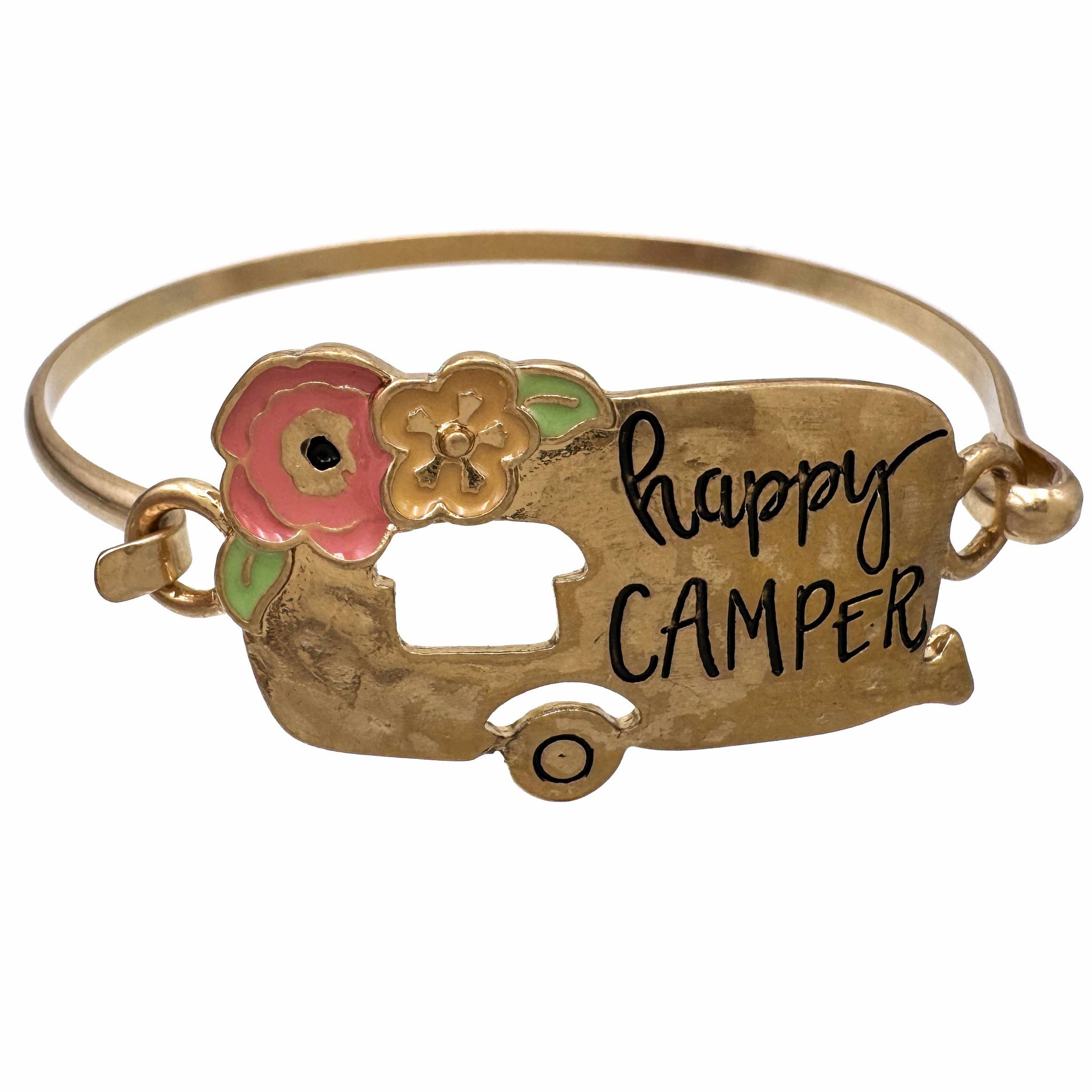 Happy Camper Flowers Gold Bracelet