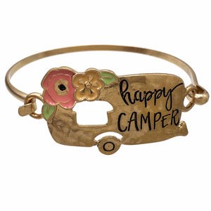 Happy Camper Flowers Gold Bracelet