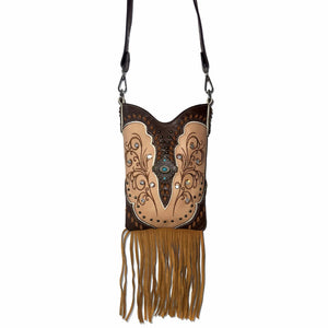 Fringe Western Crossbody Messenger Pouch
