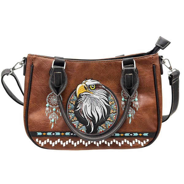 Bald Eagle Embroidered Native Tribal Southwestern Crossbody Purse