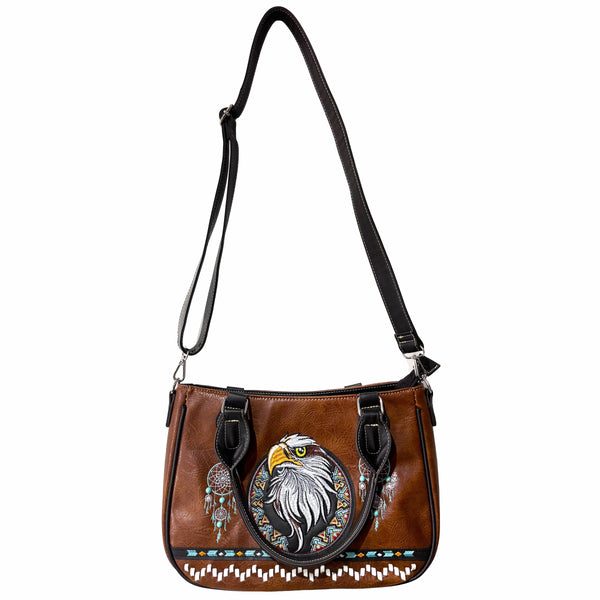 Bald Eagle Embroidered Native Tribal Southwestern Crossbody Purse
