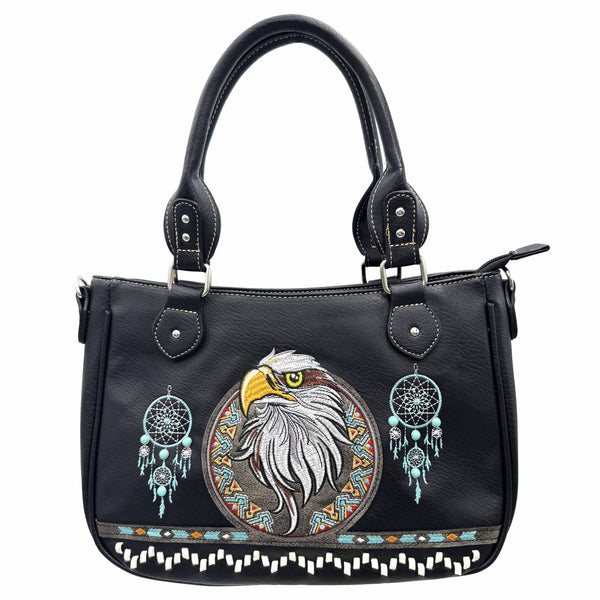 Bald Eagle Embroidered Native Tribal Southwestern Crossbody Purse