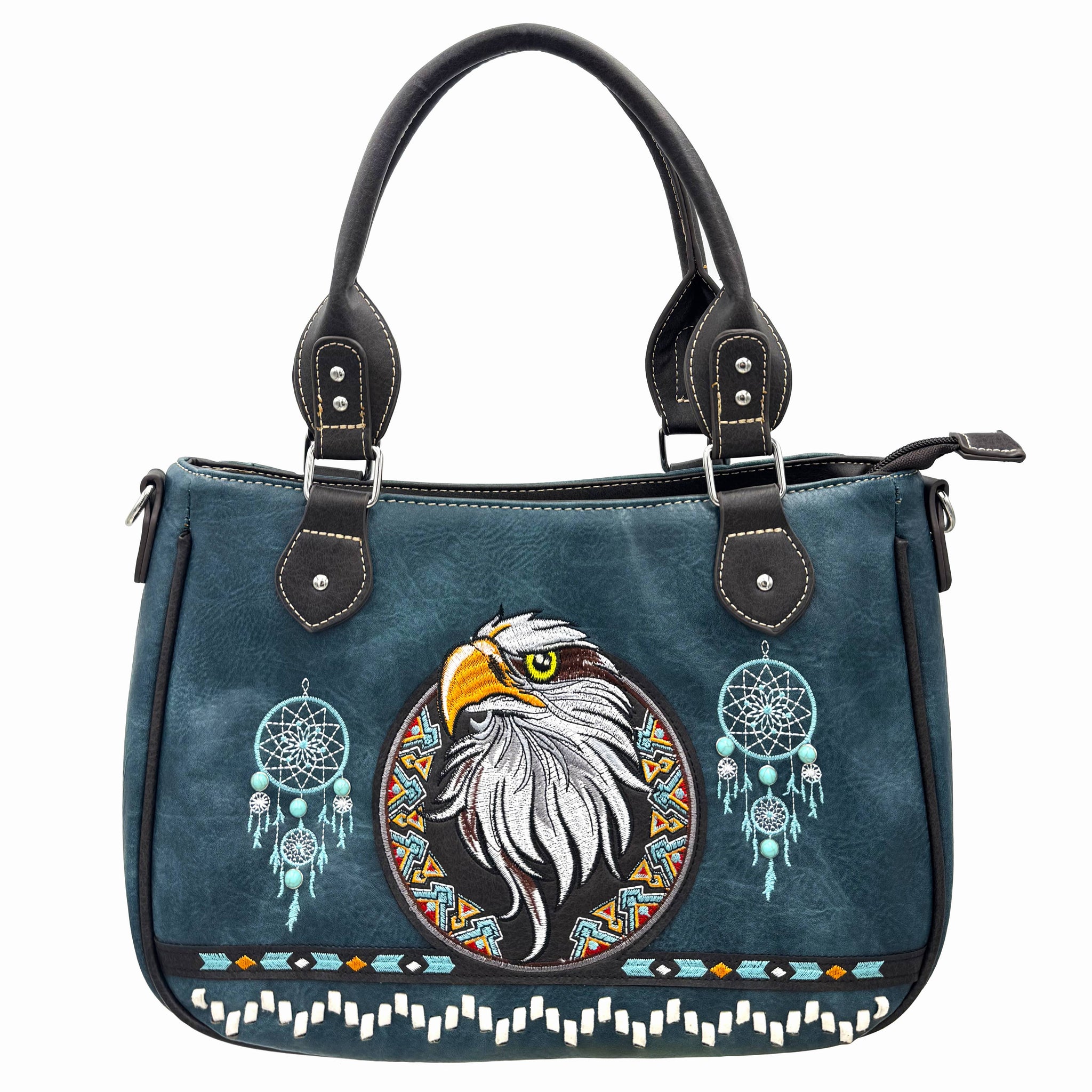 Bald Eagle Embroidered Native Tribal Southwestern Crossbody Purse