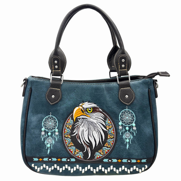 Bald Eagle Embroidered Native Tribal Southwestern Crossbody Purse