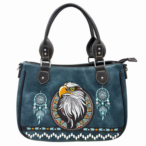 Bald Eagle Embroidered Native Tribal Southwestern Crossbody Purse