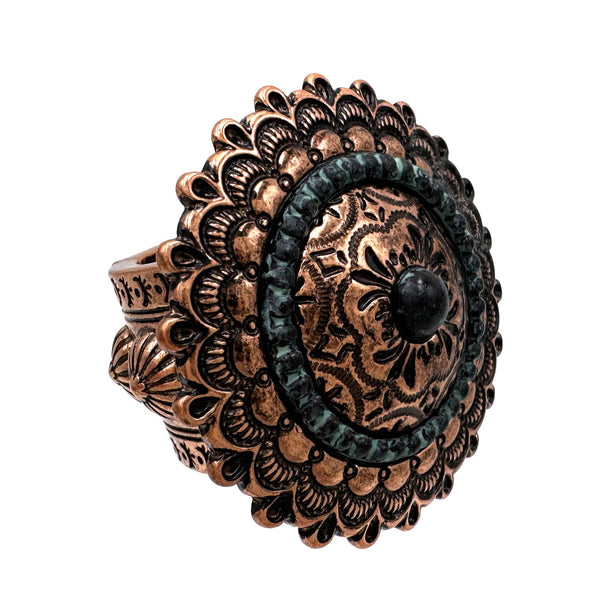 Western Concho Scarf Brooch