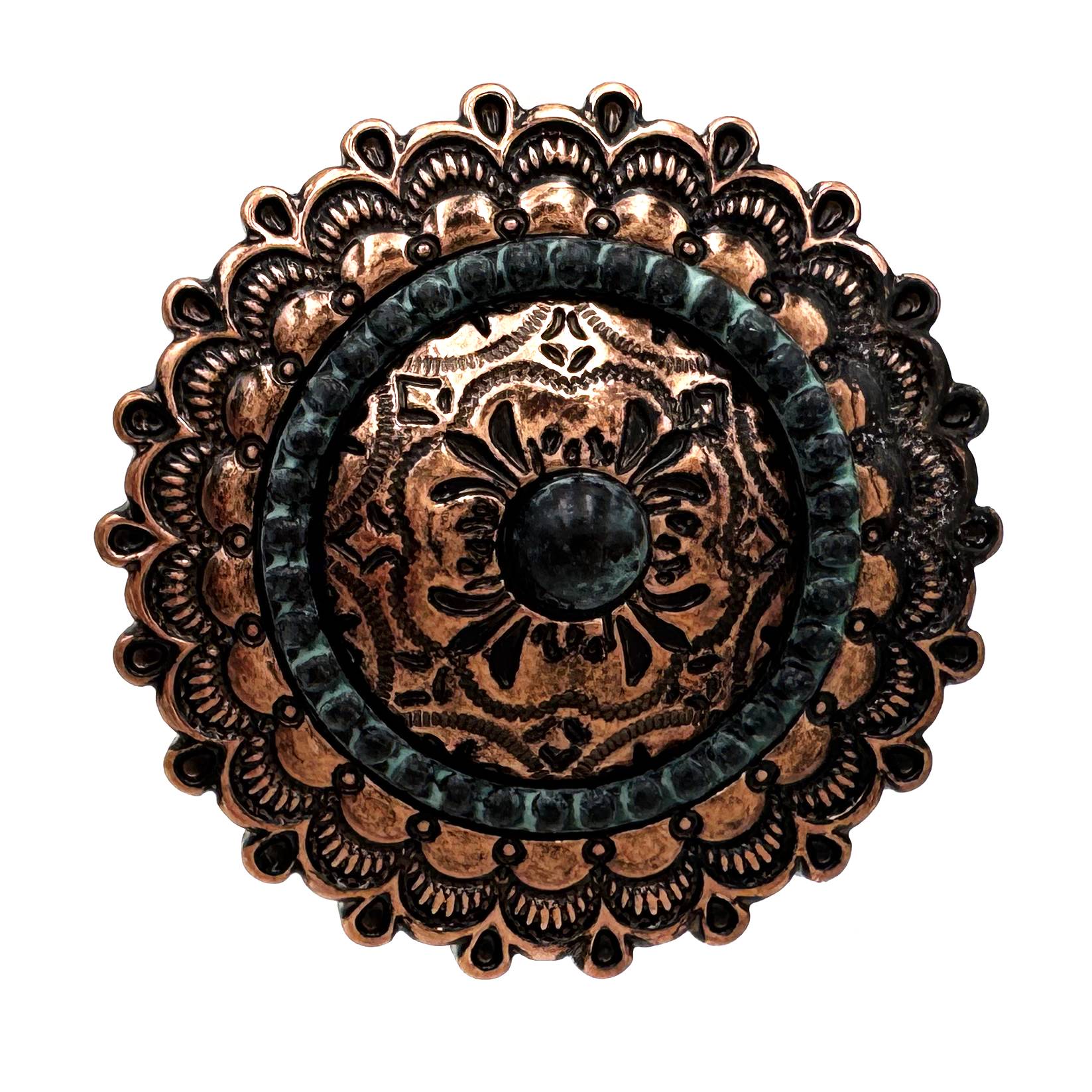 Western Concho Scarf Brooch