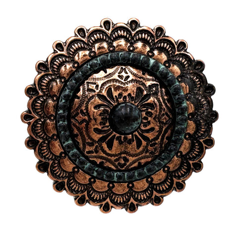 Western Concho Scarf Brooch