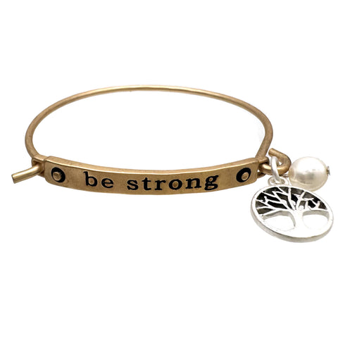 Be Strong Charms Bangle