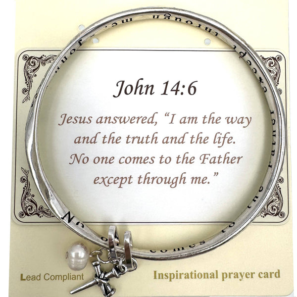 John 14:6 Cross Bible Inscription Bangle