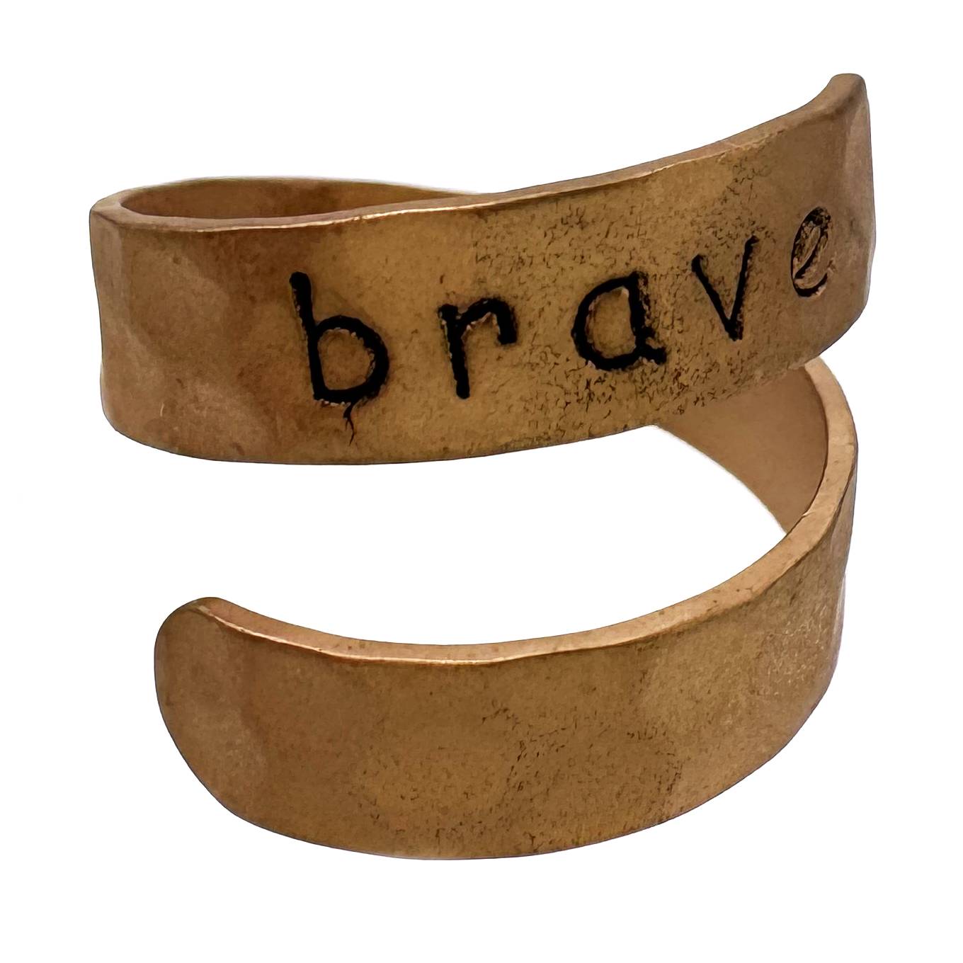 Brave Engraved Metal Ring