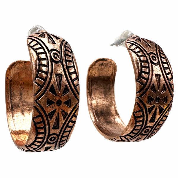 Native Antique Hoops Earrings