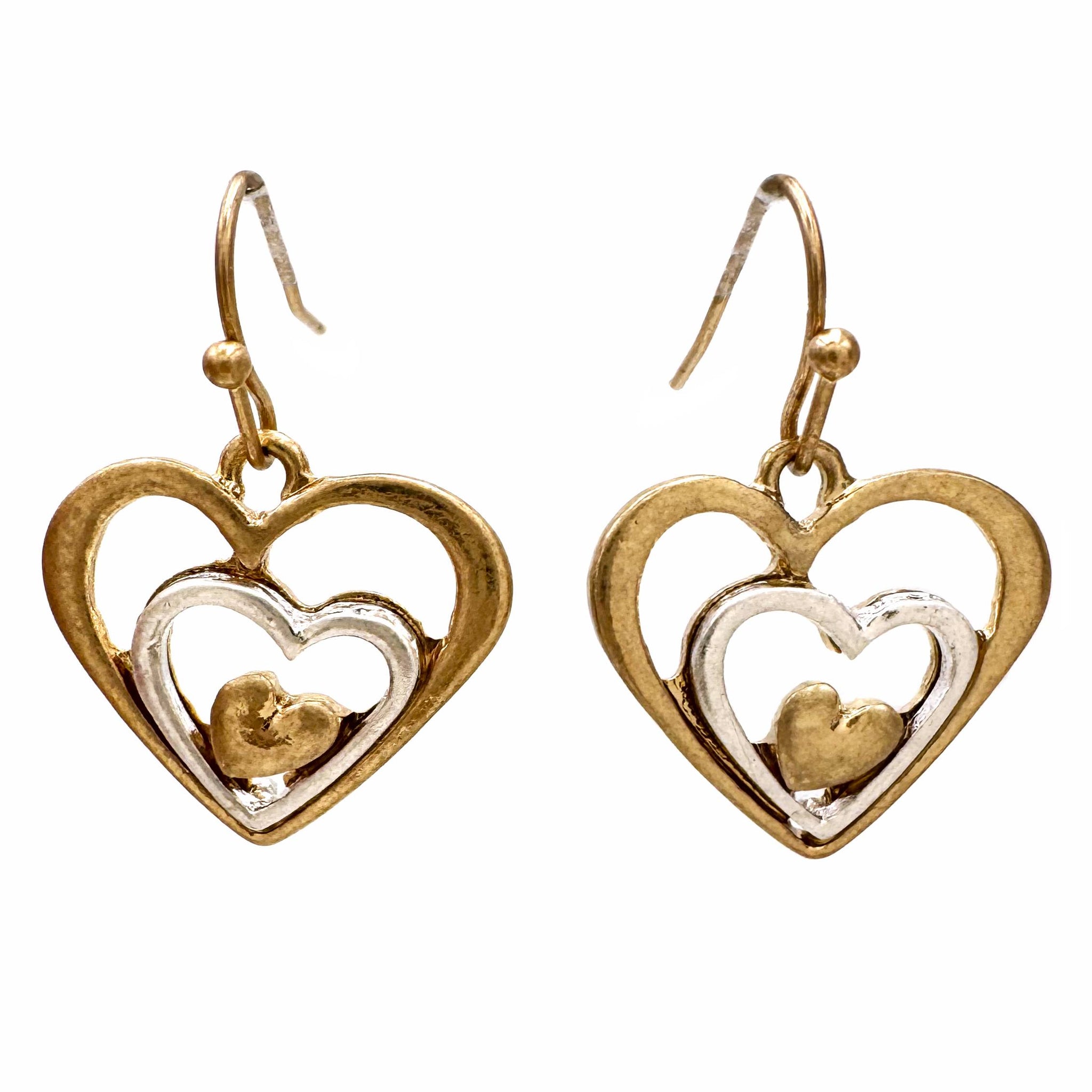 Gold Hearts Earrings
