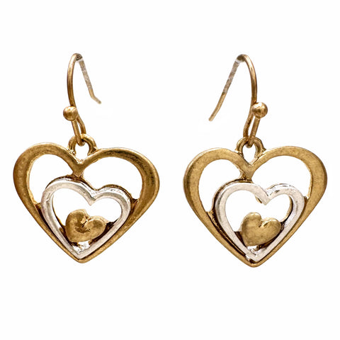 Gold Hearts Earrings
