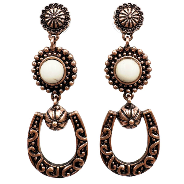 Western Horseshoe Dangle Earrings