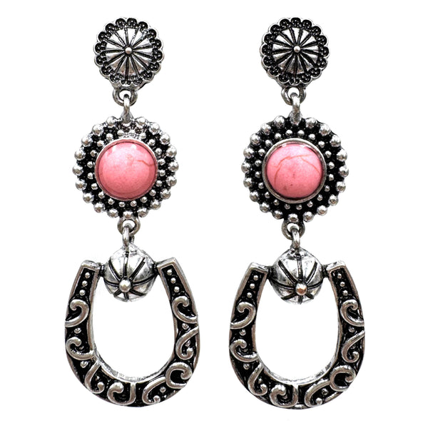 Western Horseshoe Dangle Earrings