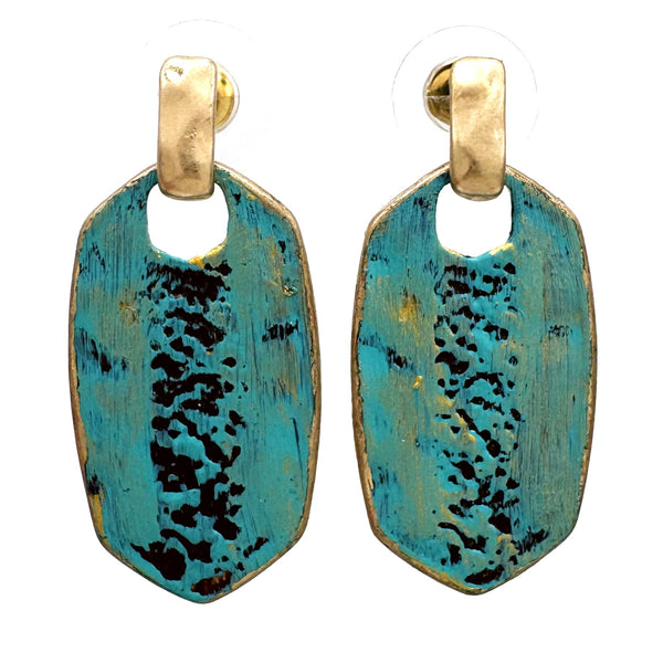 Painted Shades of Blue Earrings