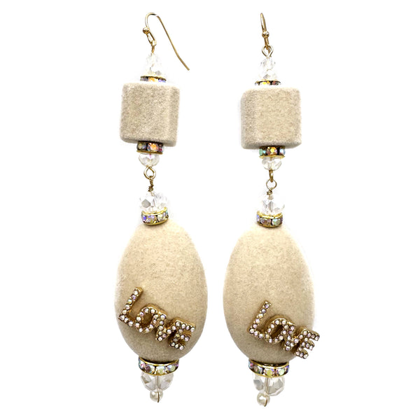 LOVE Fuzzy Fashion Dangle Earrings
