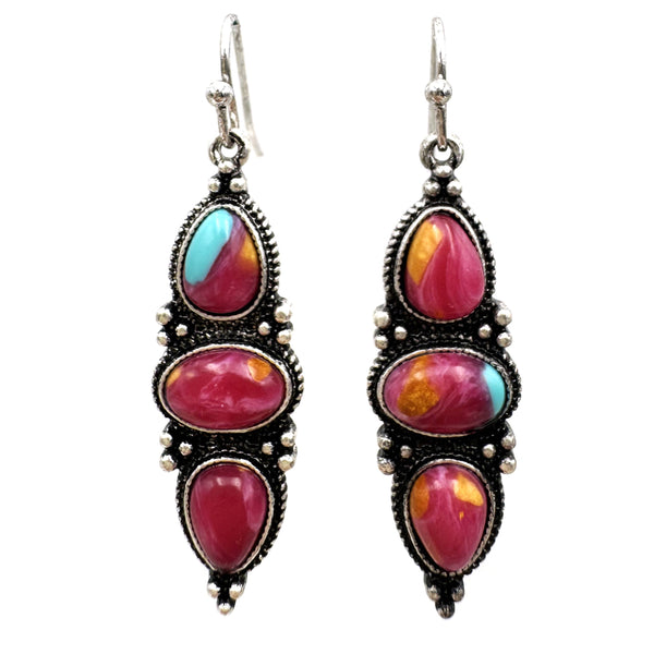 Shaped Turquoise Stone Earrings